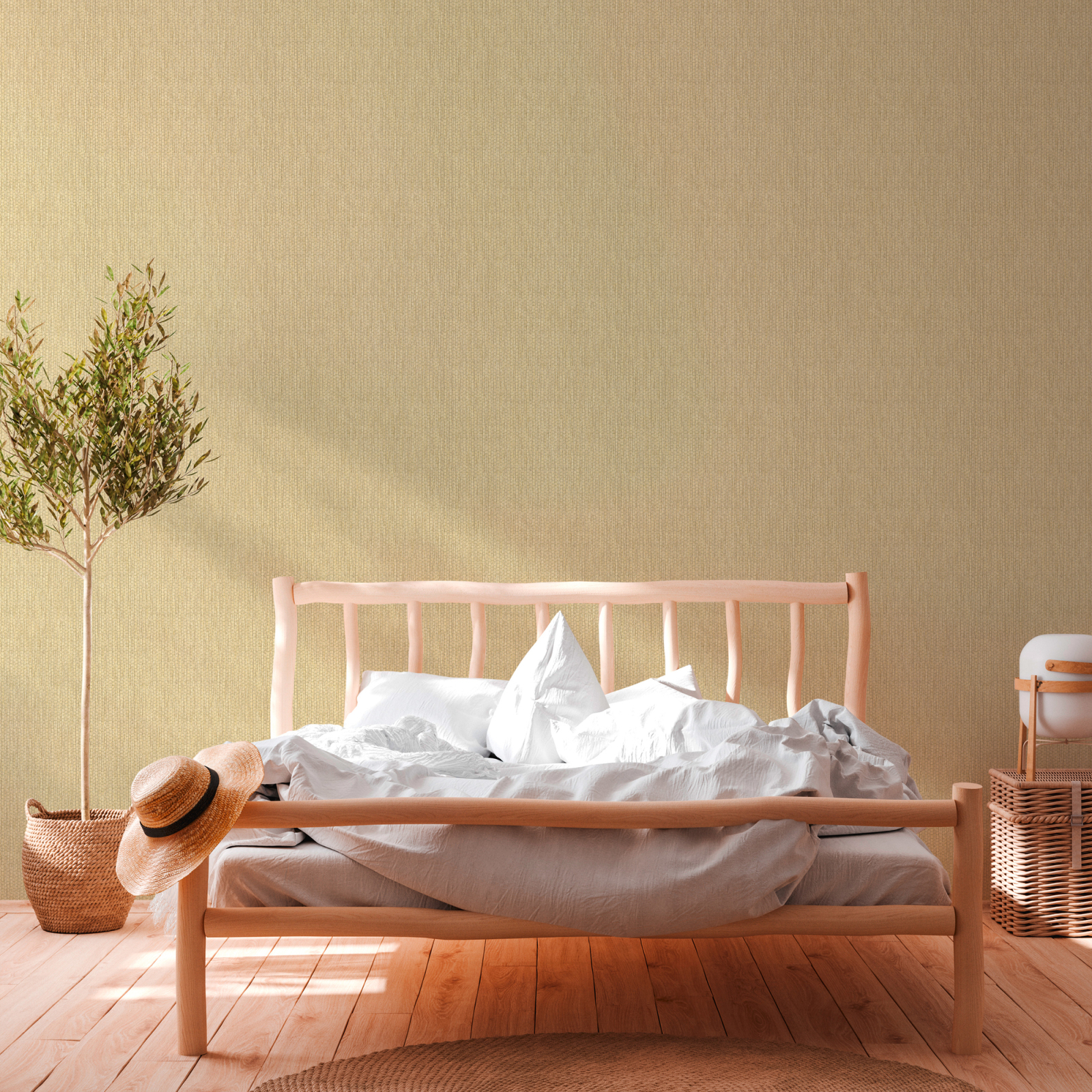 A.S. Creation Vliestapete - beige - Gewebe - 10 Meter