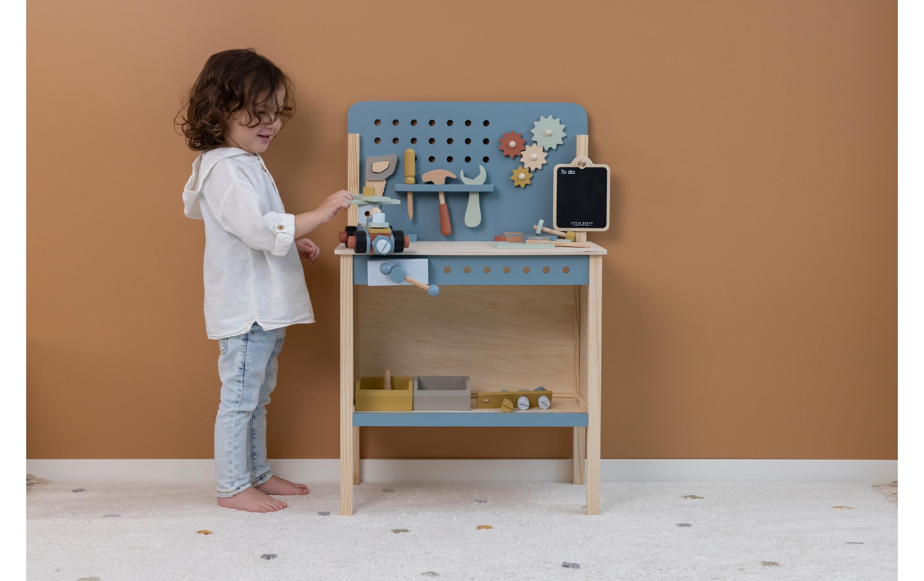 Spielwerkbank aus Holz<br>Spielzeug-Werkstatt