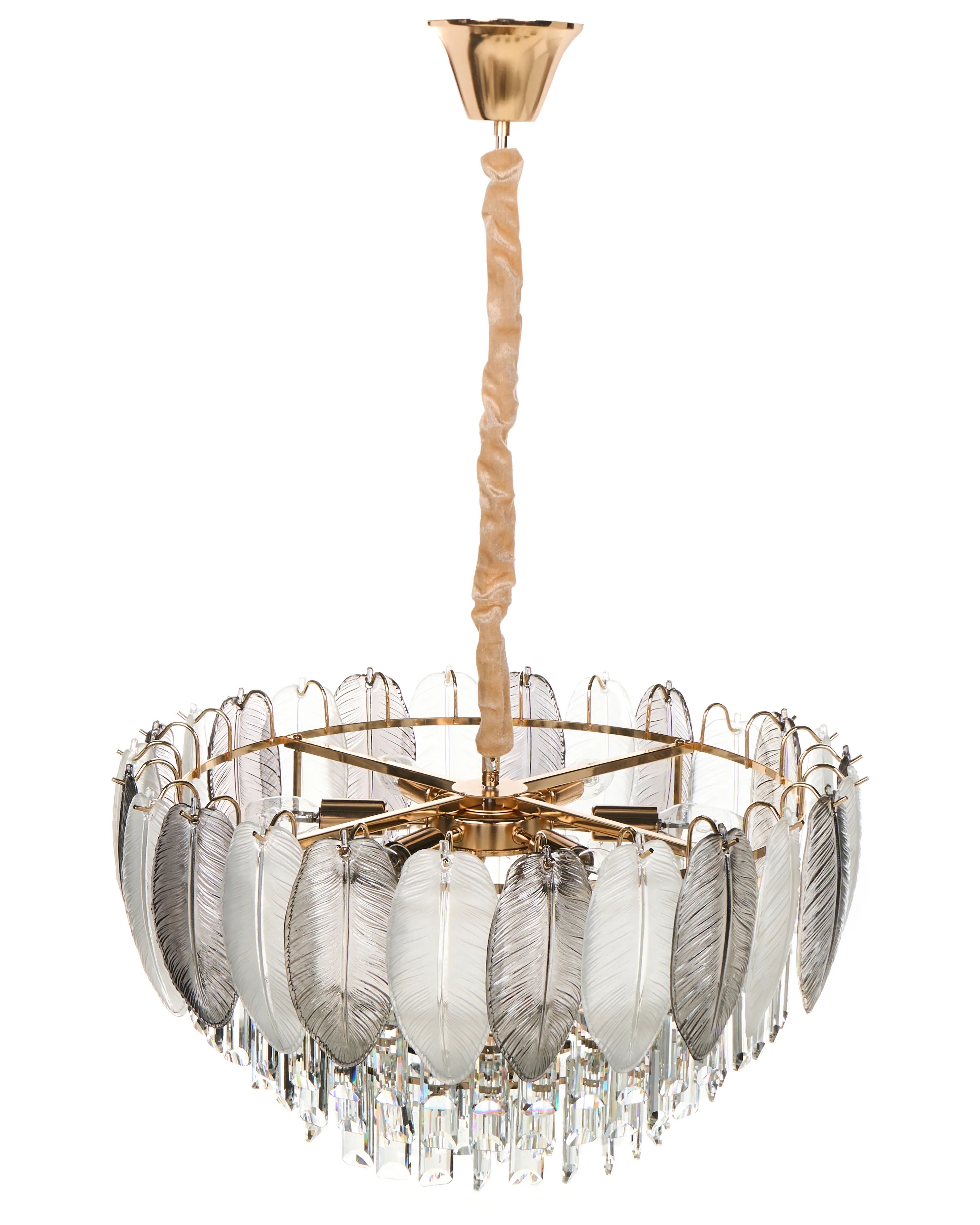 Kroonluchter CANAGUA Glas Messing