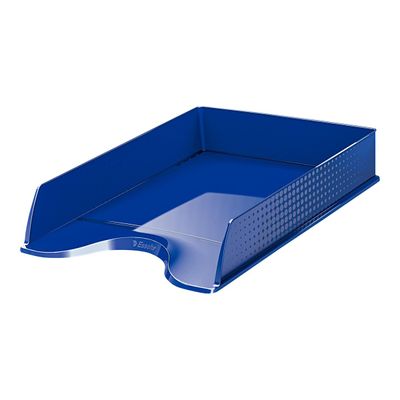 Esselte Fusion - Corbeille à courrier bleu opaque