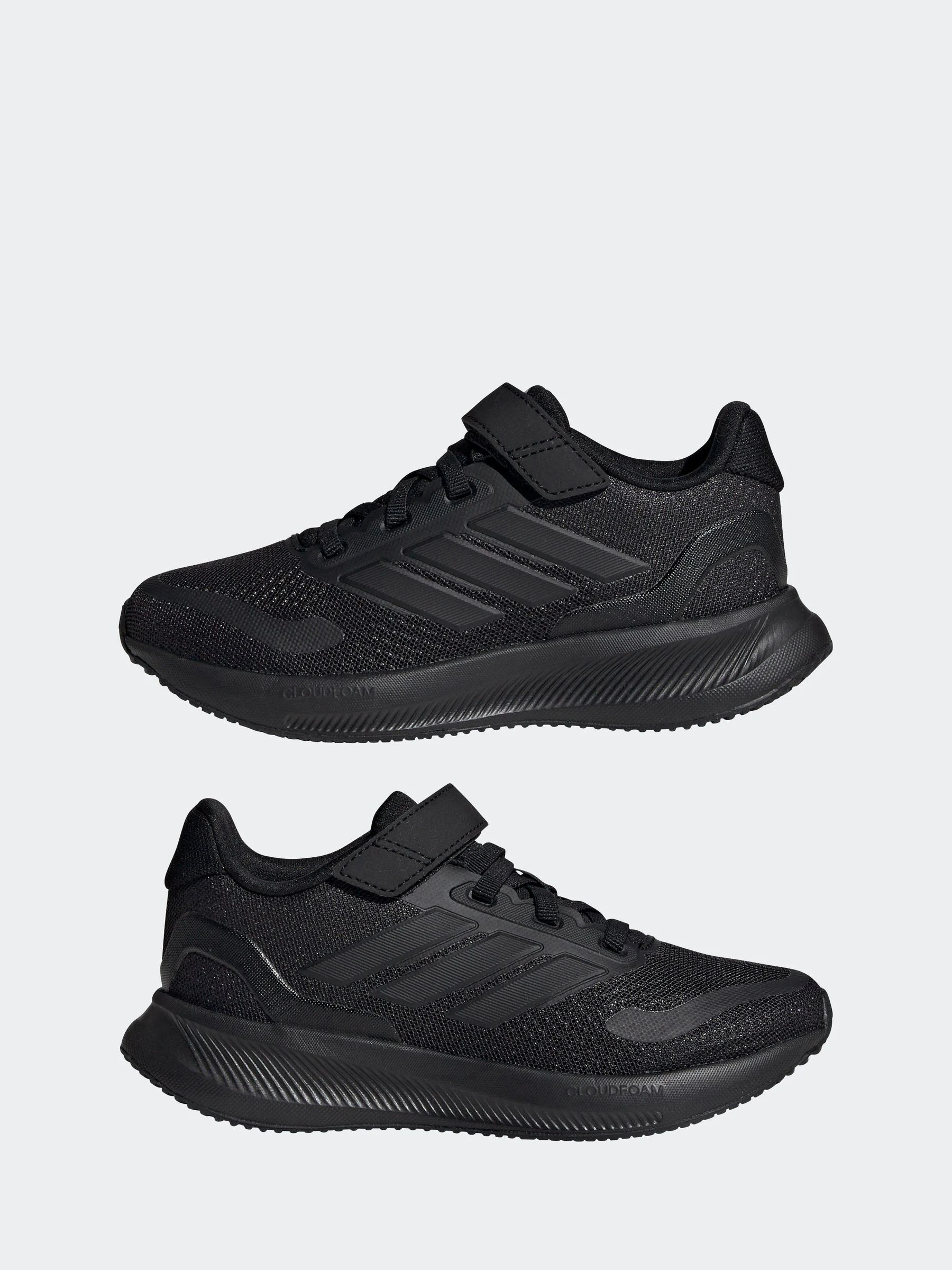 Zwart - adidas Runfalcon 5 kindersneakers met elastische veters