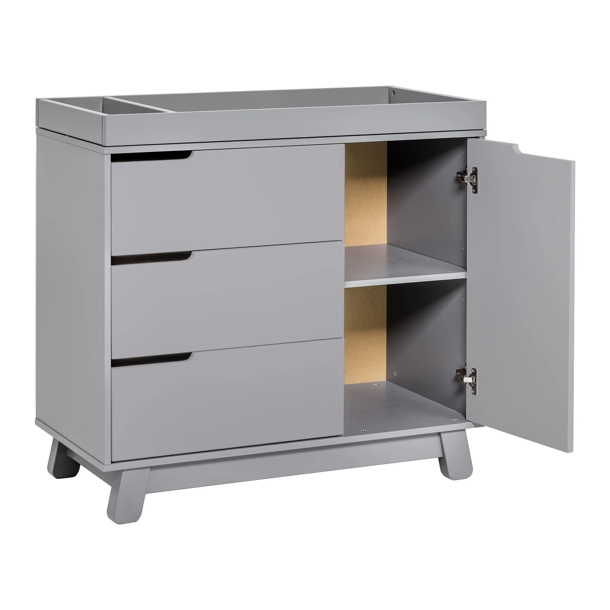 Babyletto Meuble à Langer à 3 Tiroirs Hudson avec Plateau Amovible - Gris