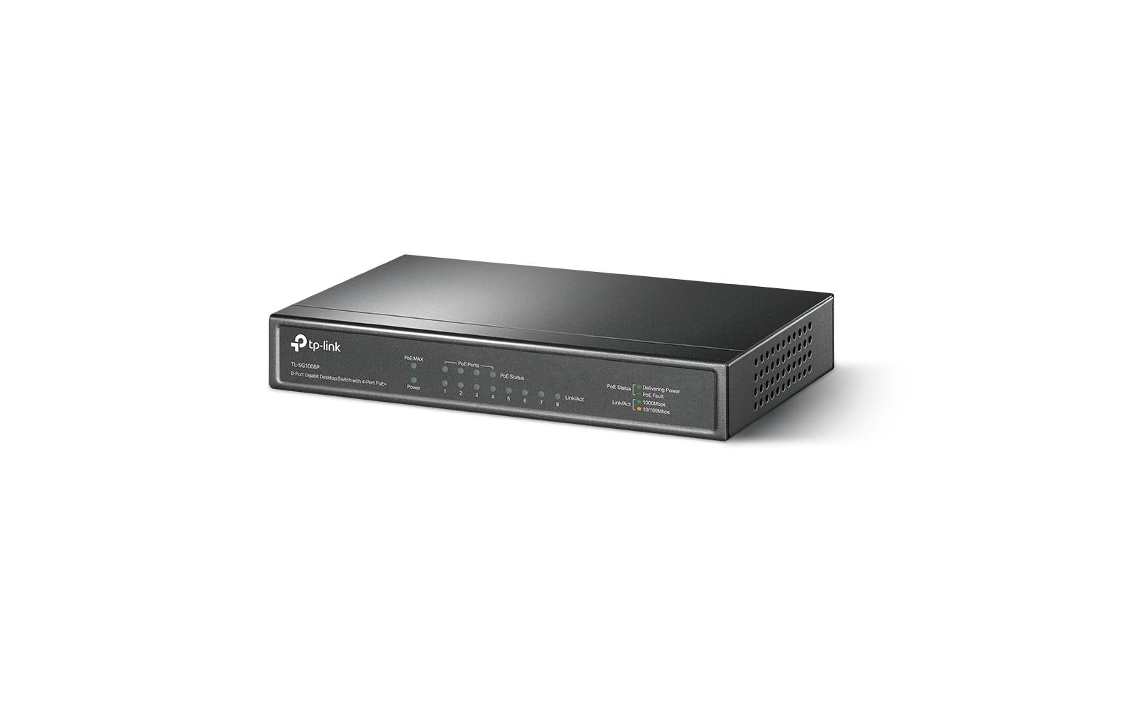 PoE+ Switch TL-SG1008P 8 Port8-Port Gigabit Desktop Switch mit 4-Port PoE+