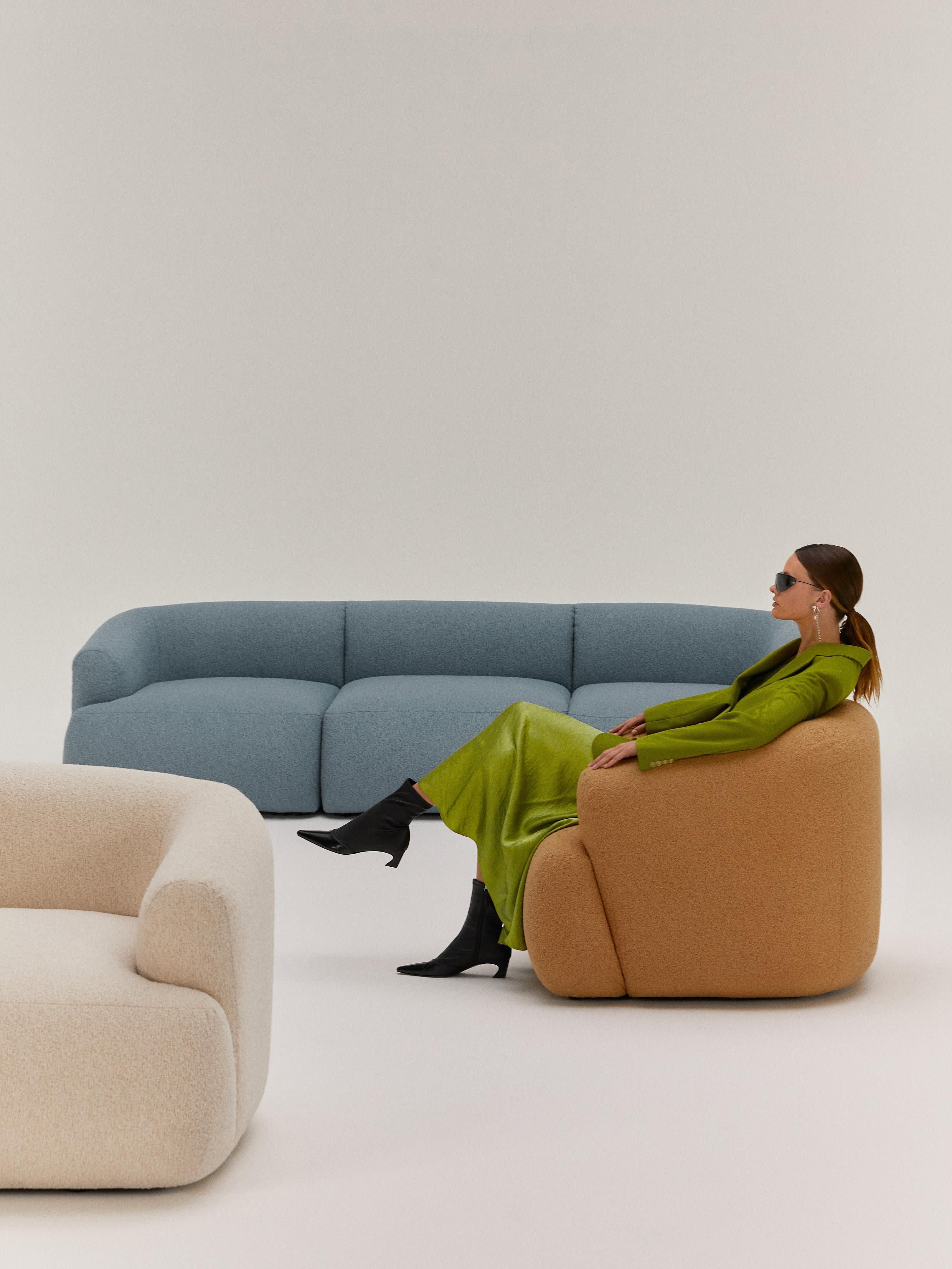 Bouclé fauteuil Sofia