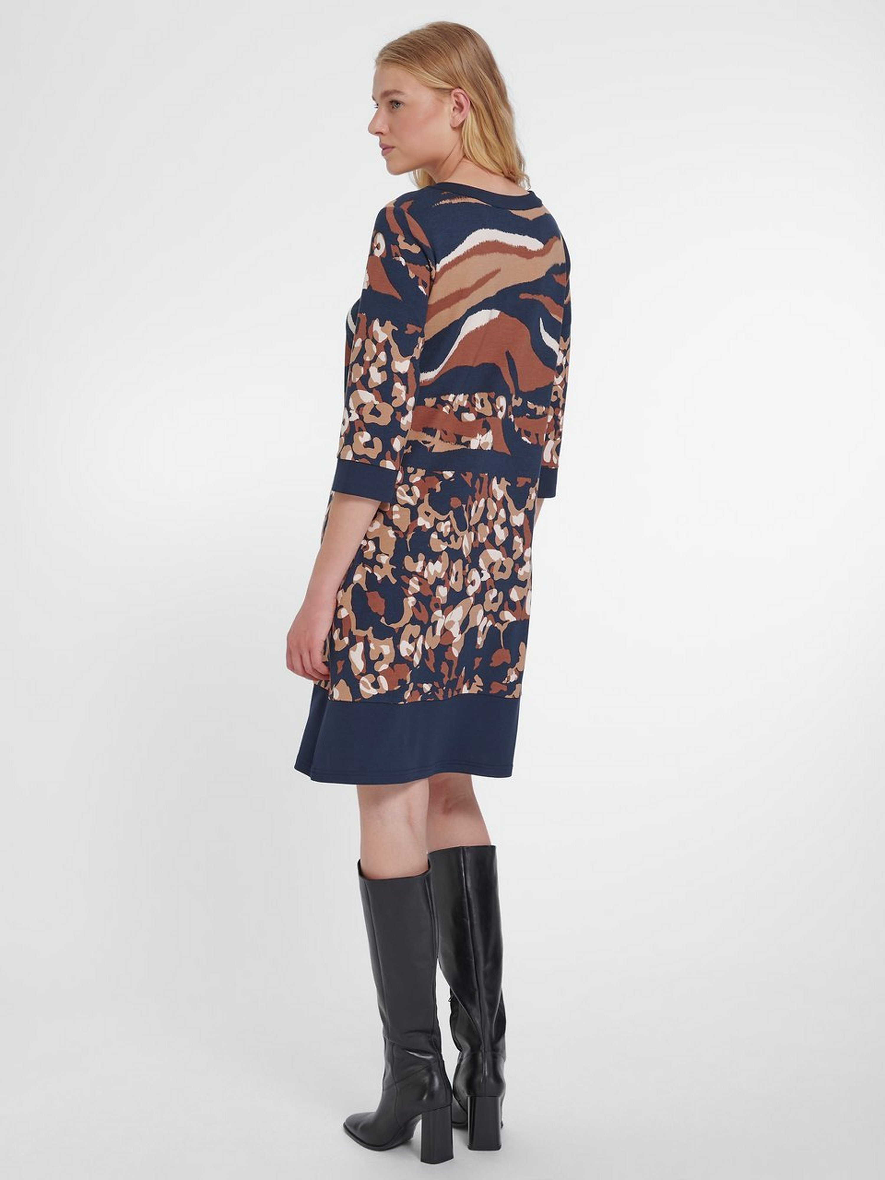 Jersey-Kleid mit 3/4-Arm