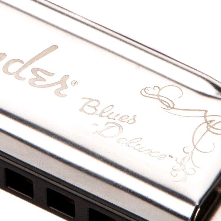 Fender - Blues Harmonica Deluxe - Diatonische Harmonica - Zilver - Bes majeur