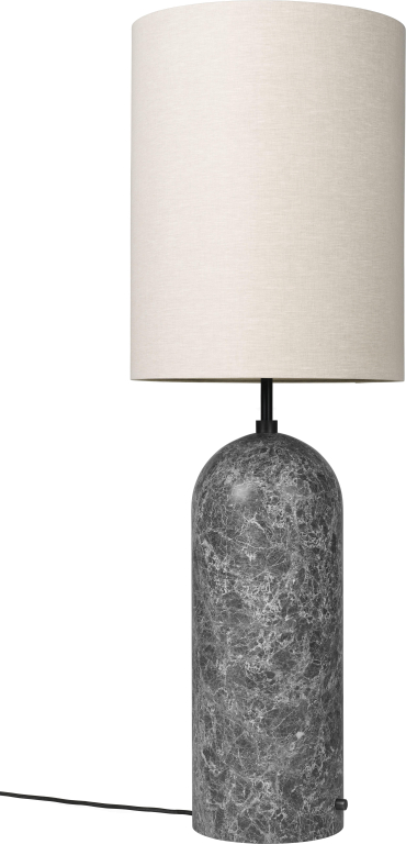 Gubi Gravity XL vloerlamp hoog zwart marmer/wit