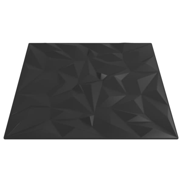vidaXL Veggpaneler 12 stk svart 50x50 cm XPS 3 m² ametyst