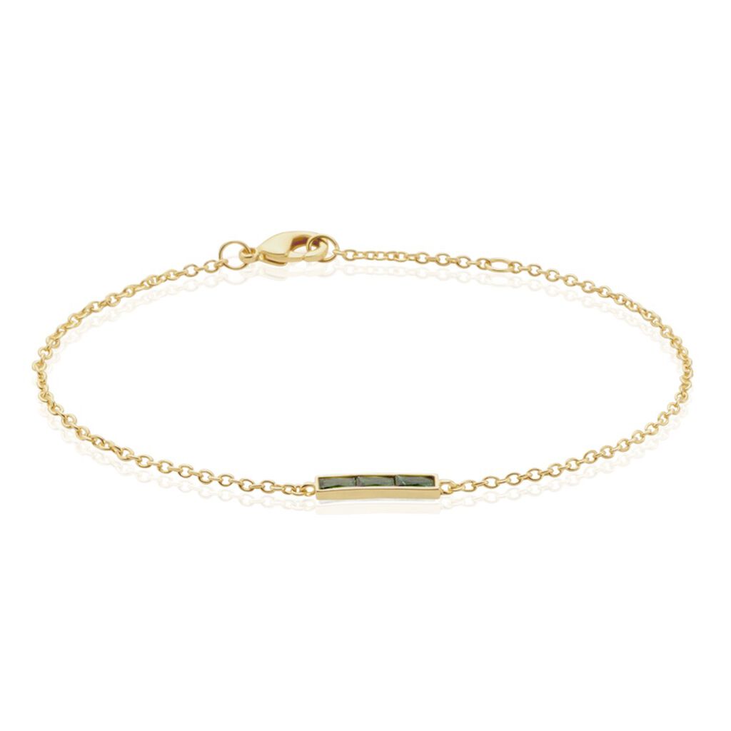 Bracelet Plaqué Or Linnert Oxyde De Zirconium
