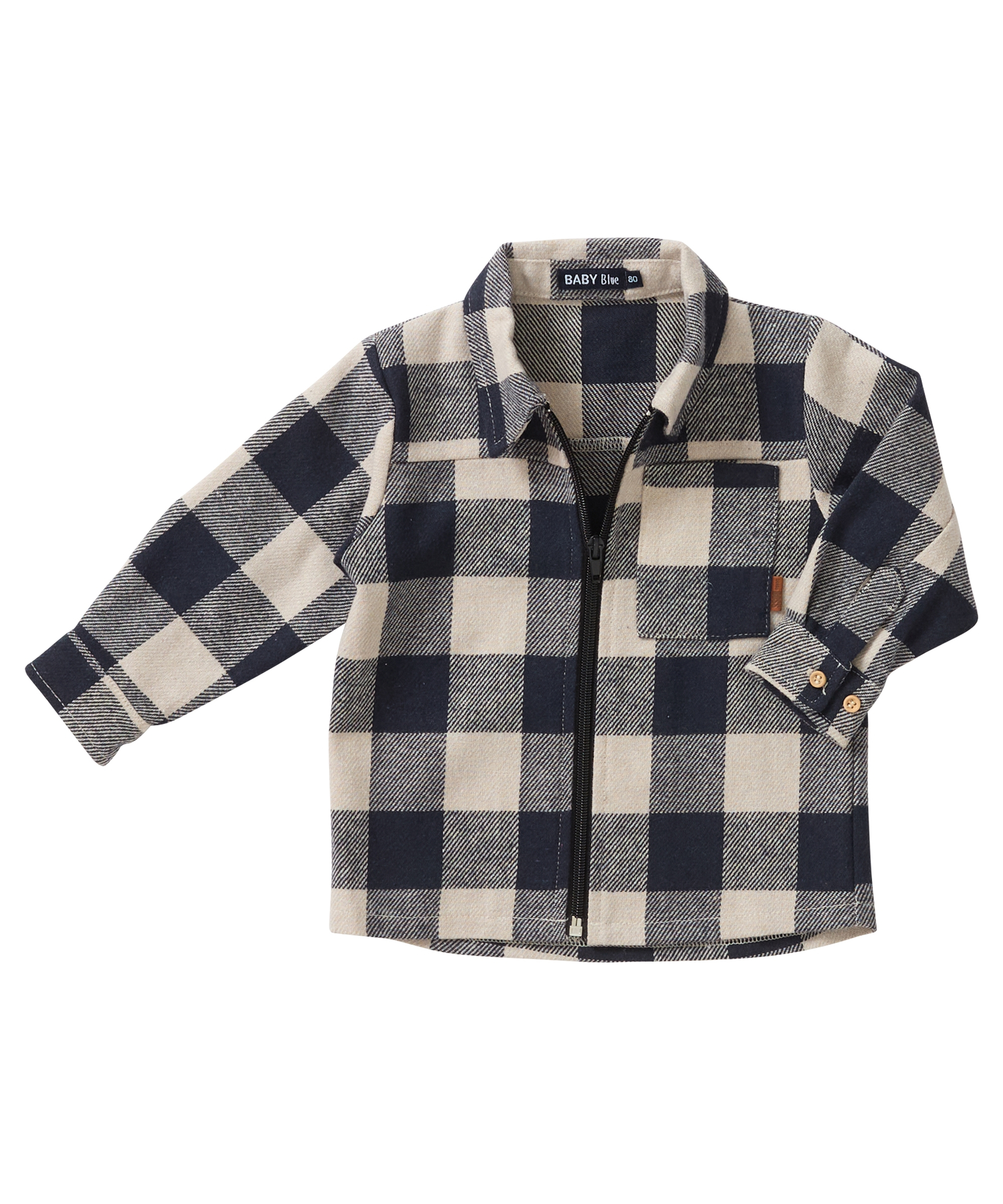flanel blouse met rits
