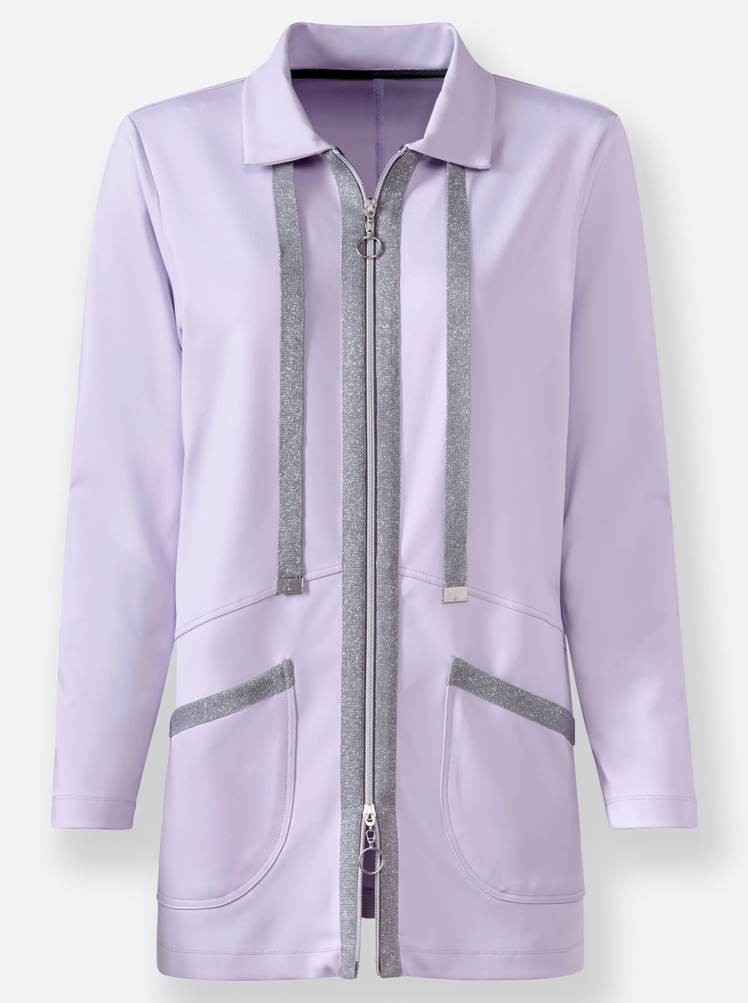 Shirtjacke in flieder