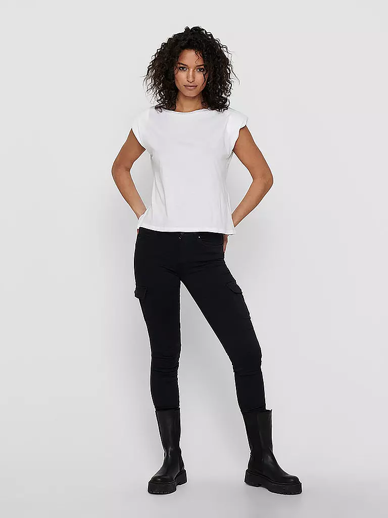 ONLY Cargohose Skinny Fit  ONLMISSOURI schwarz
