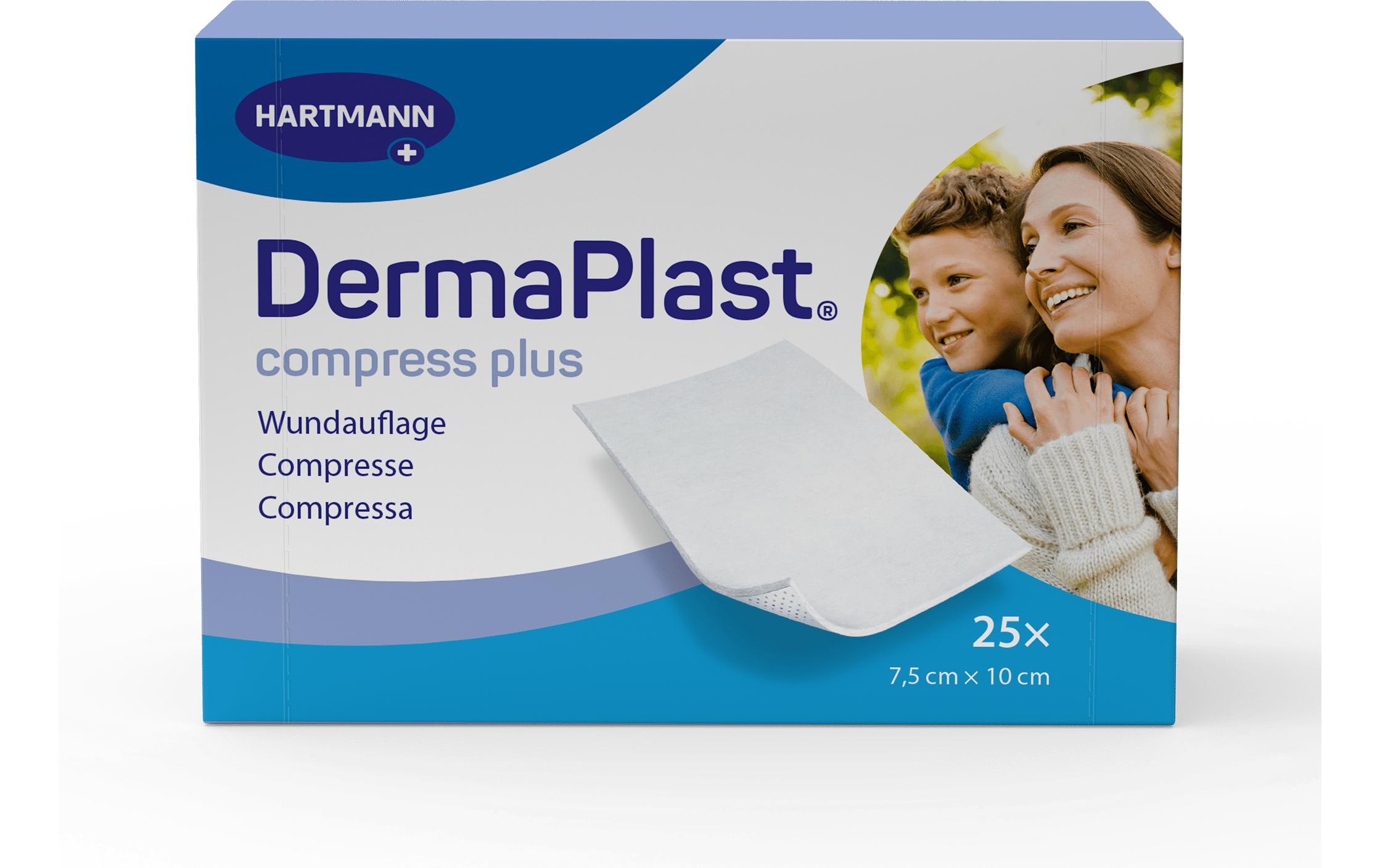 Wundauflage Compress Plus 7.5 x 10 cm, 25 StückNicht haftende Wundauflage