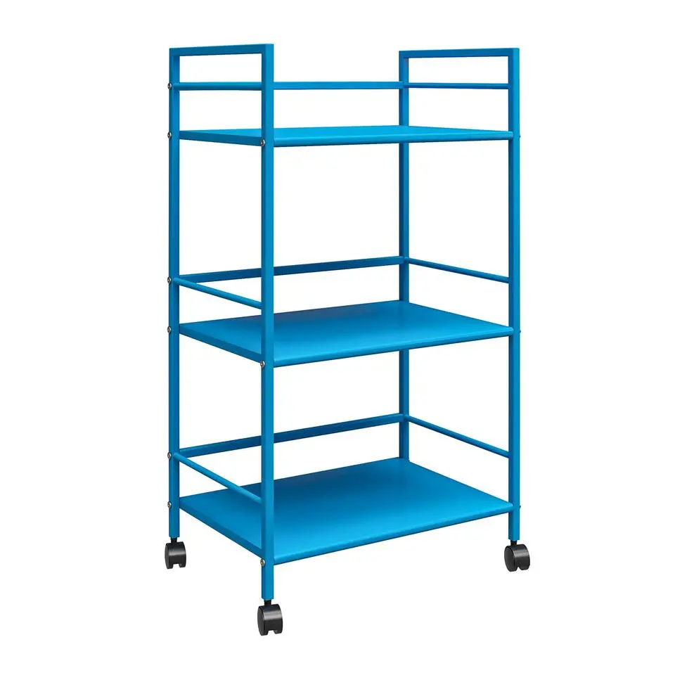Cache - Metalen rolwagen blauw