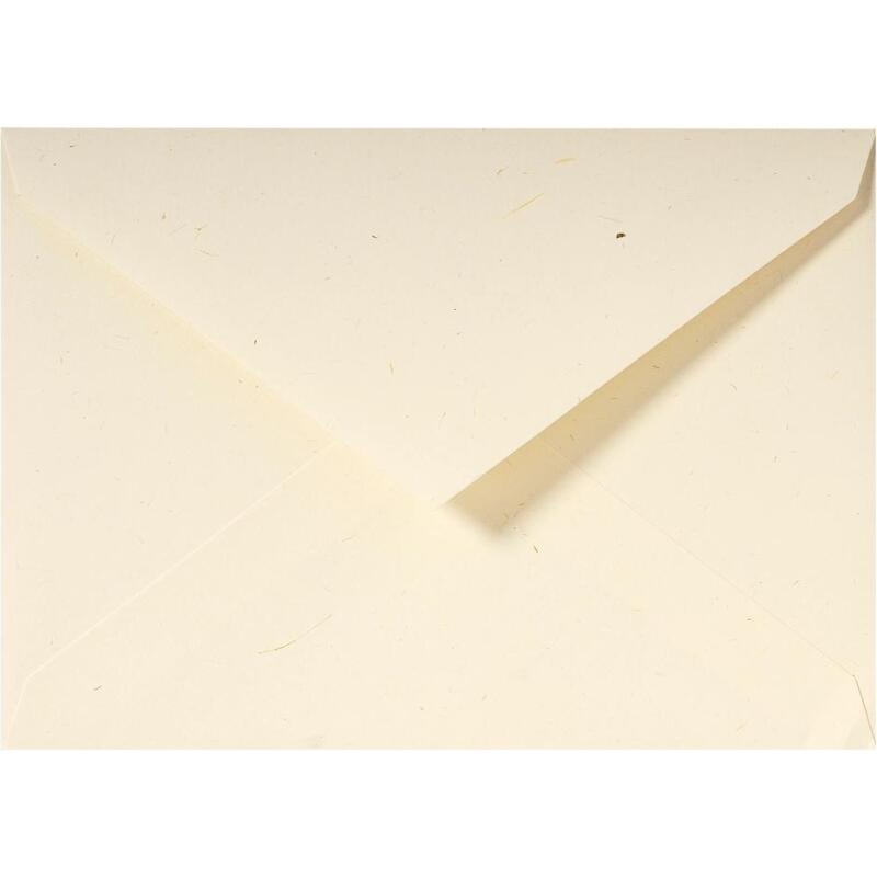 20 enveloppes C5 (162x229mm) paille naturelle gommées - ivoire