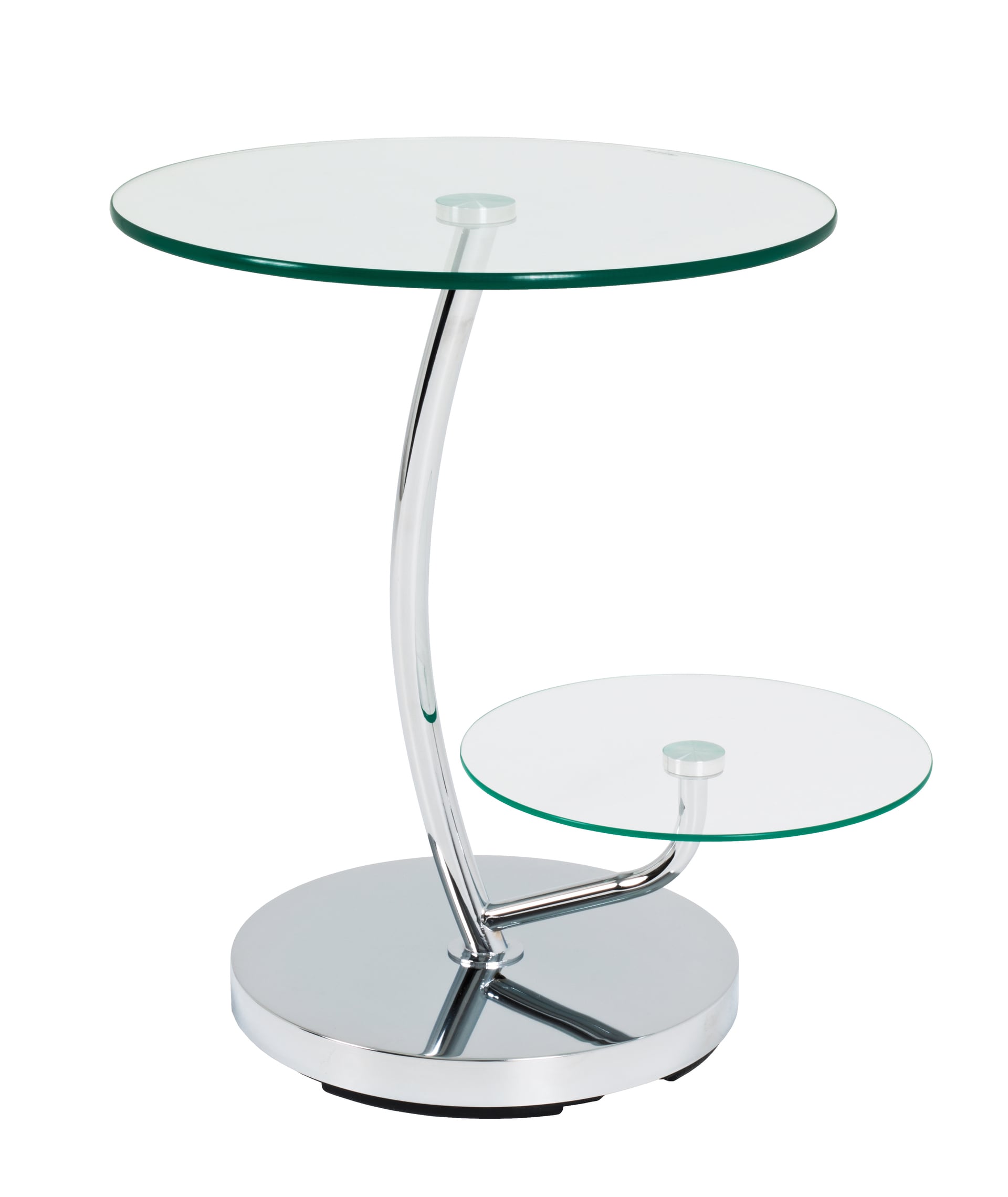 BeistelltischØ 52 cm chrom/Glas