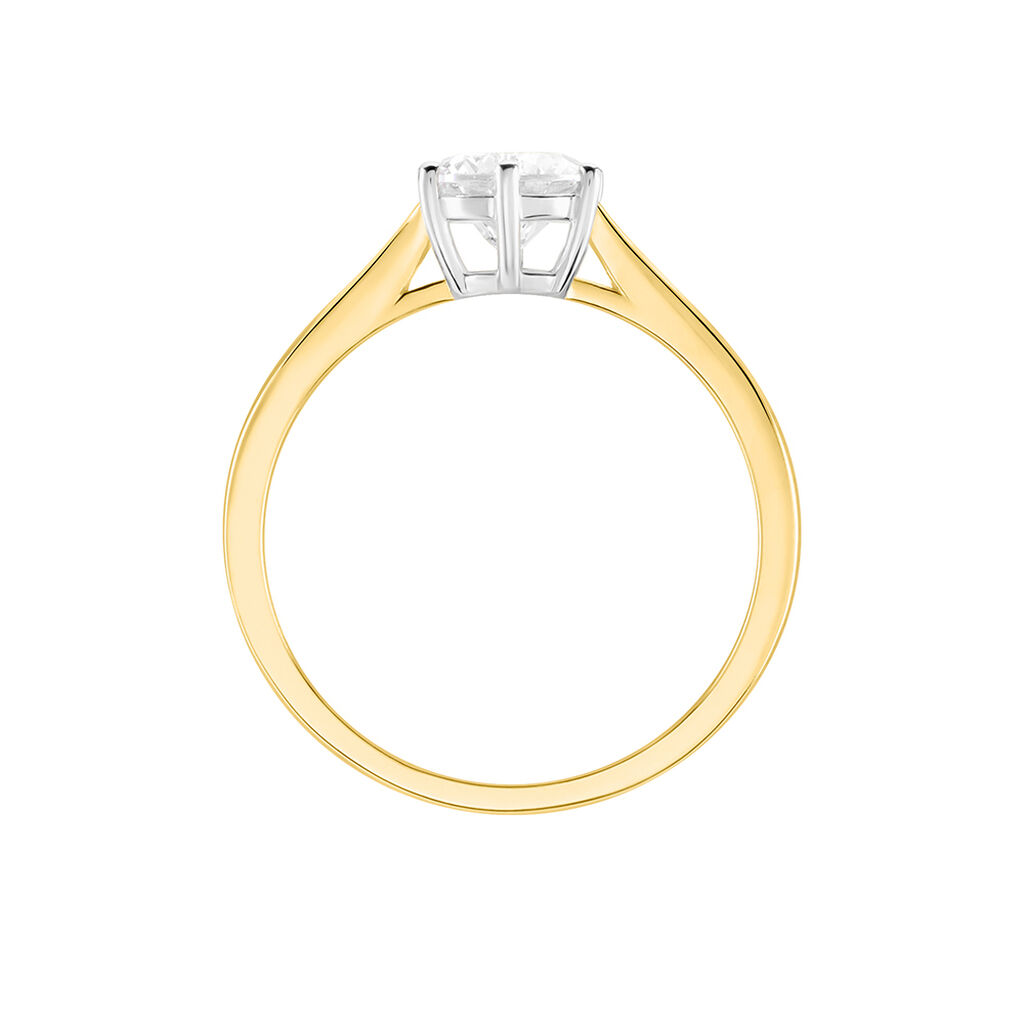 Bague Berlin Argent Bicolore Oxyde De Zirconium