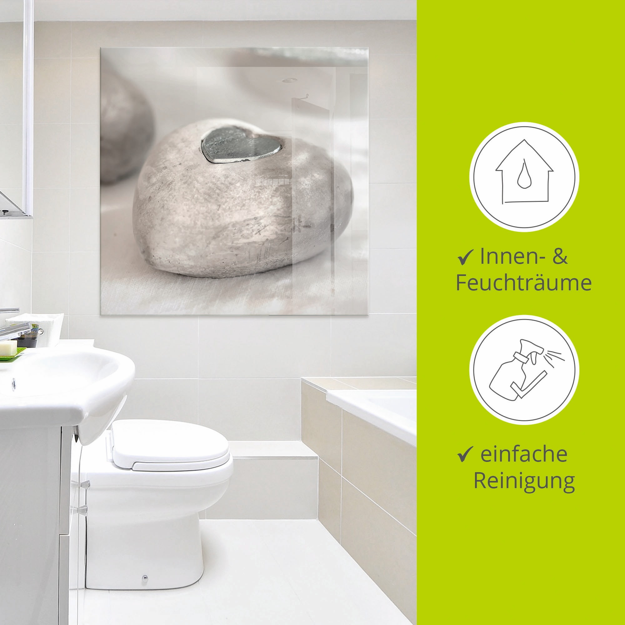 Artland Glasbild »Herzen« Herzen 1 Stk. tlg. in verschiedenen Grössen