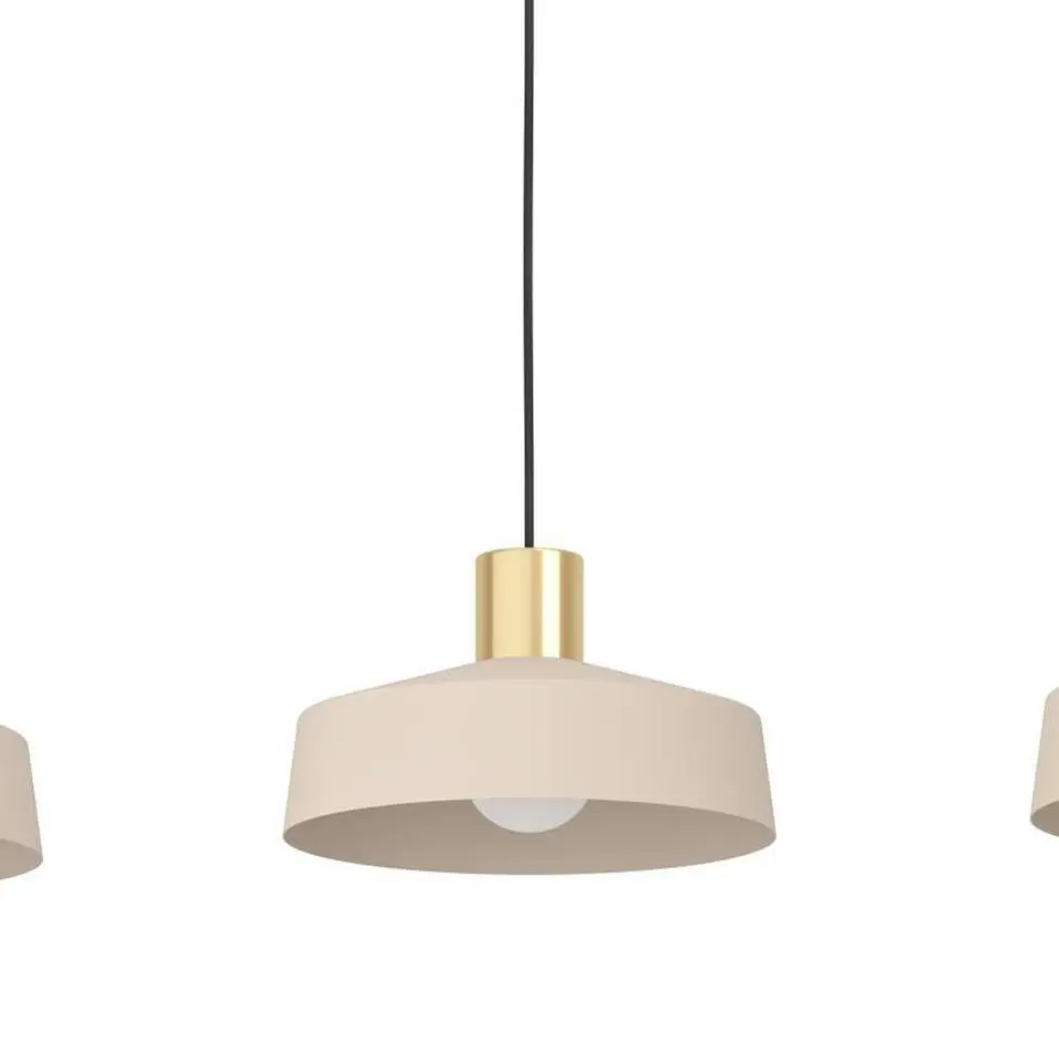 EGLO Valdiola Hanglamp - E27 - 93 cm - Beige/Goud - Staal