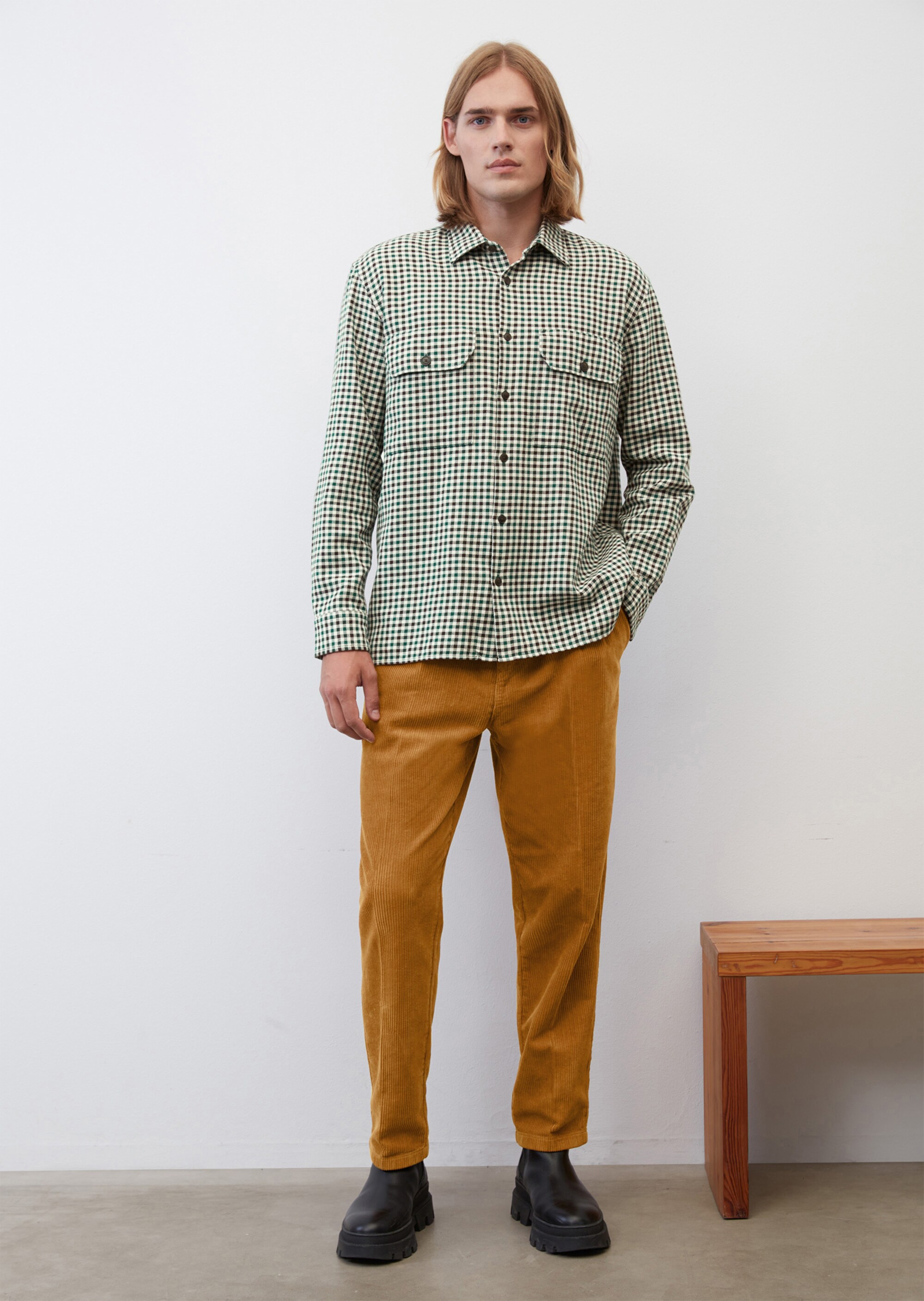 Winter-Twill Langarm-Hemd relaxed aus reiner Bio-Baumwolle