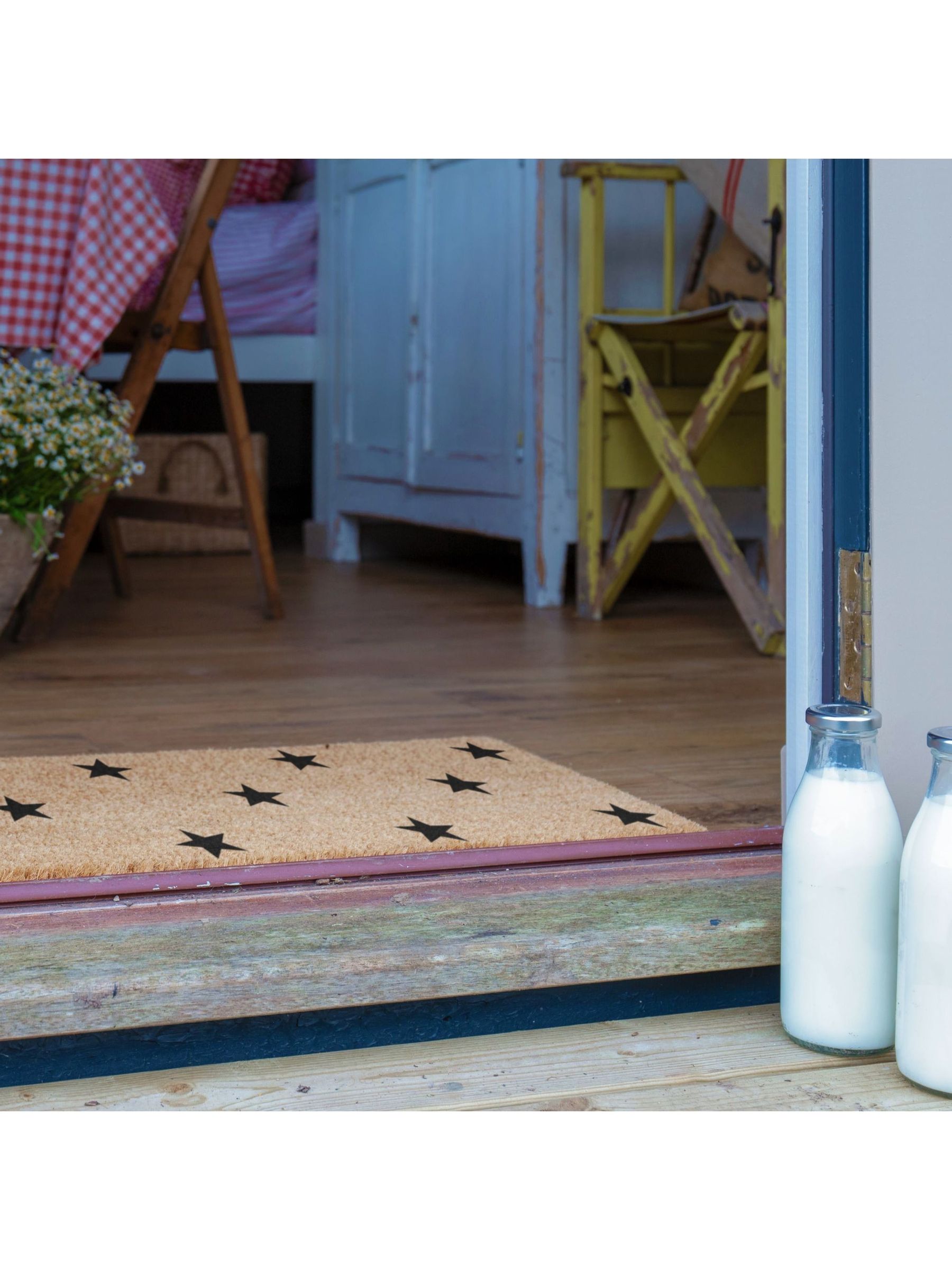 Artsy Mats Deurmat met veelkleurige sterren voor op het terras