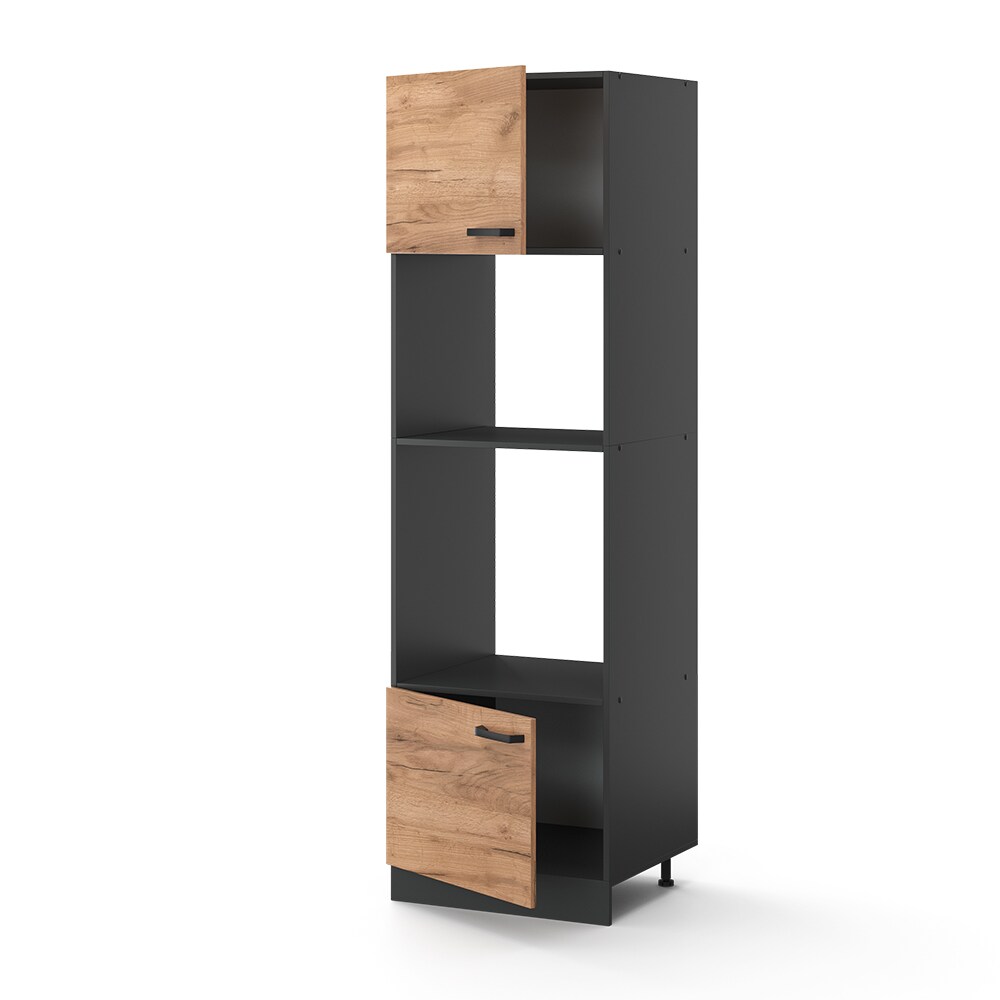 VICCO Küchenschrank Mikrowellenumbauschrank 60 cm R-Line Anthrazit
