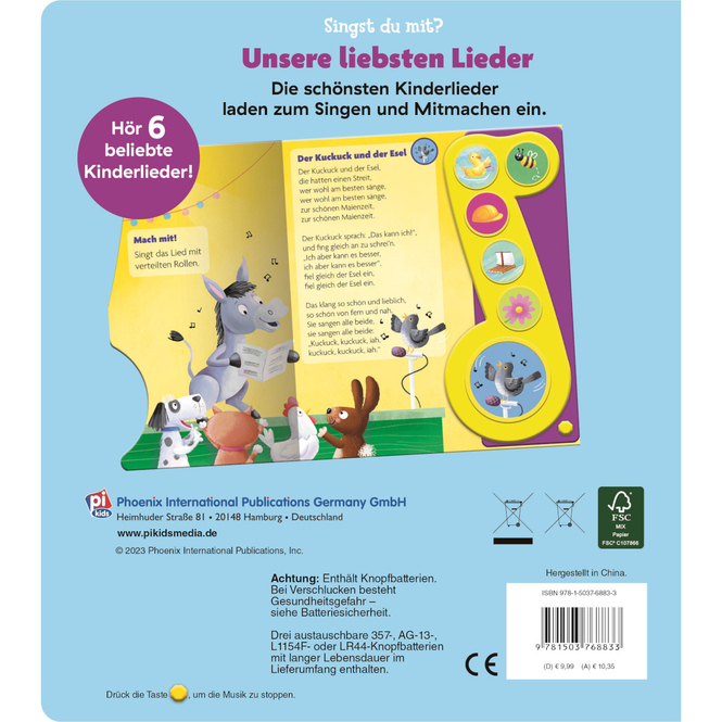 Unsere liebsten Lieder - Singst du mit? - Soundbuch