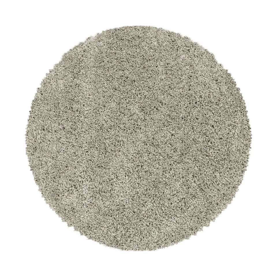 Monaco Soft Rond Shaggy Hoogpolig Vloerkleed Beige - 160 CM ROND