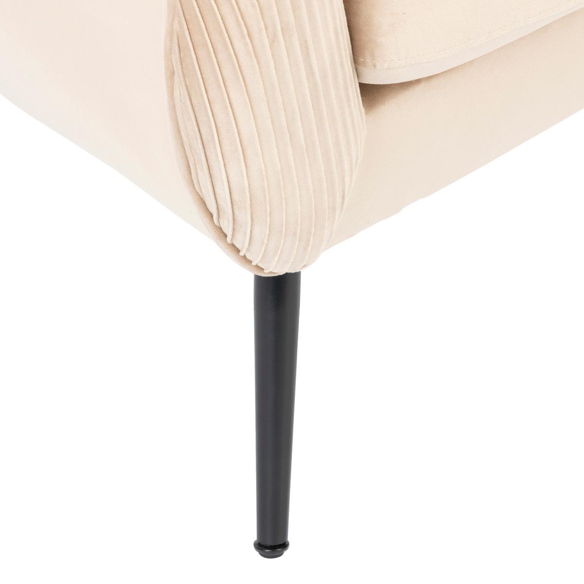 FAUTEUIL VELOURS SOLARO BEIGE