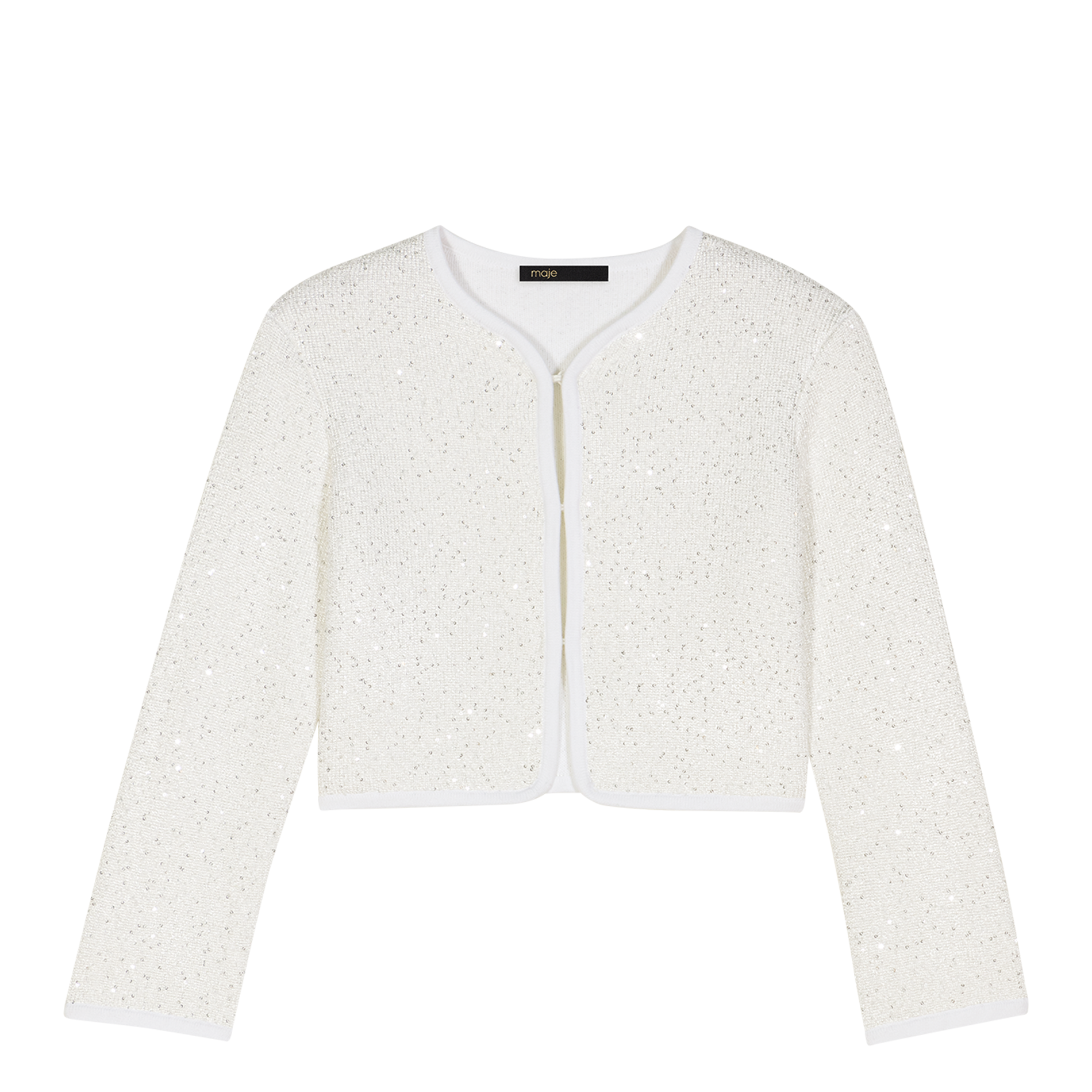 Cardigan col rond | Blanc