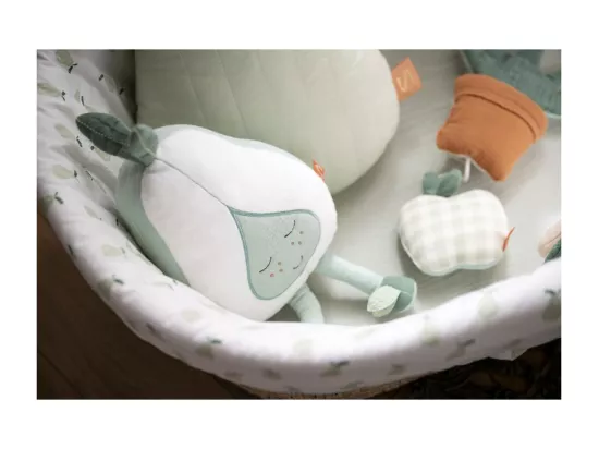 Doudou poire en coton blanc