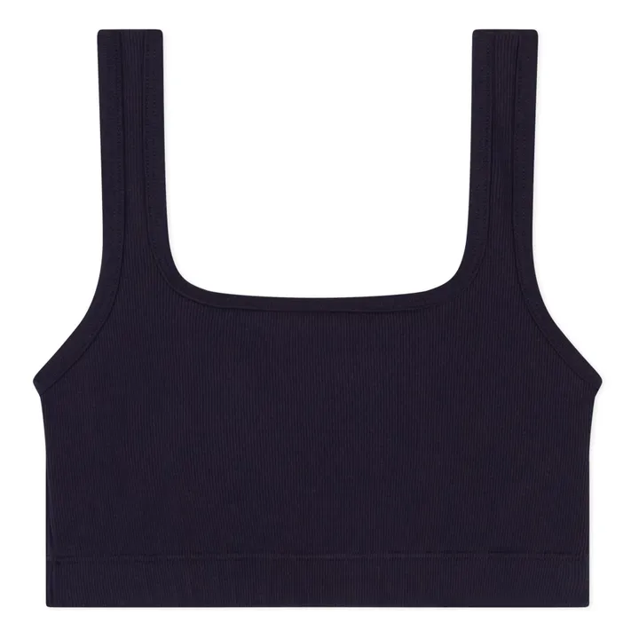 Petit Bateau Brassière Côtelée - Collection Femme | Bleu marine