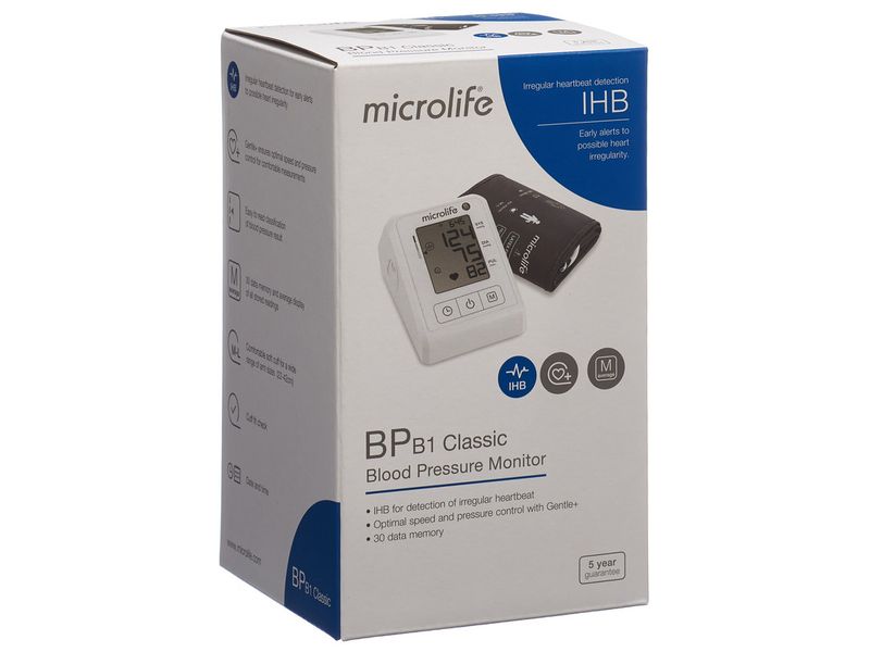 microlife Blutdruckmessgerät B1 classic Oberarm Blutdruckmessgerät