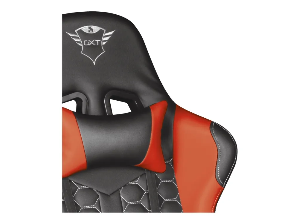 Trust Gaming GXT 708R Resto - Spillestol - ergonomisk - armstøtter - vippe - drejeled - metalramme, polyuretan-læder, elastisk stof - rød