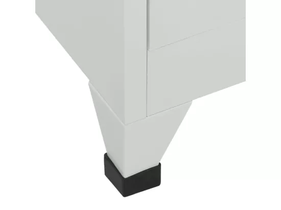 Armoire à casier avec 6 compartiments Acier 90x45x180 cm Gris