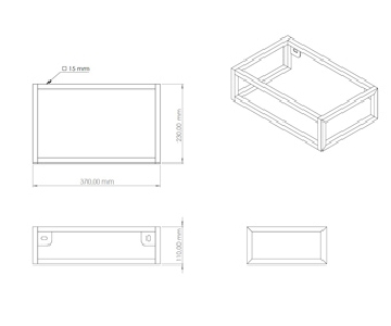 Plieger frame voor Houston fontein zwart
