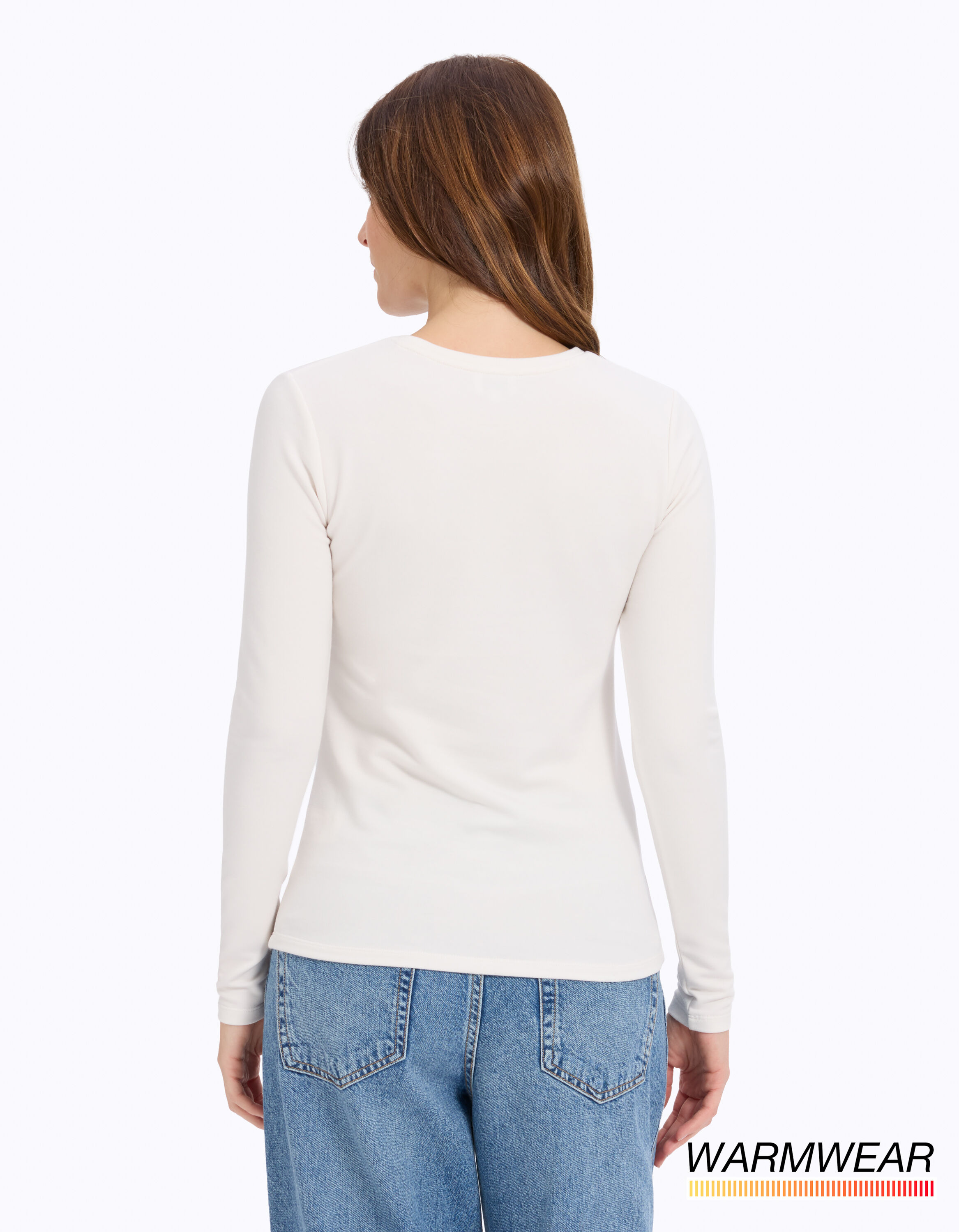 T-shirt col rond warmwear Niveau 2 - écru