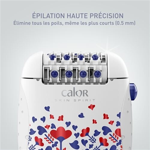 Epilateur électrique Calor Skin Spirit Système de massage EP2904C0 BLANC BLEU