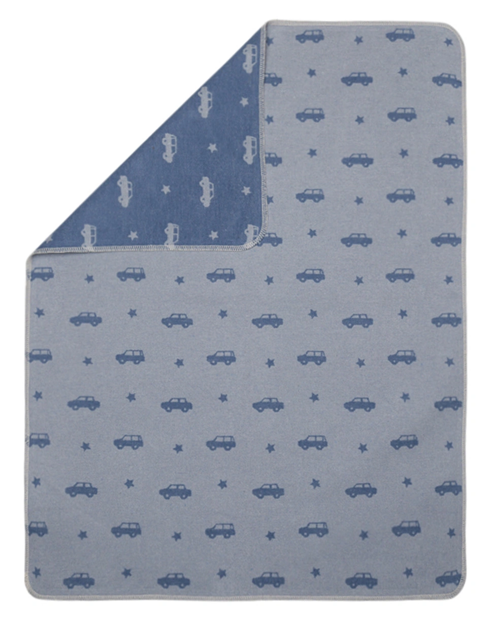 Babydecke AUTOS (90x70) in hellblau