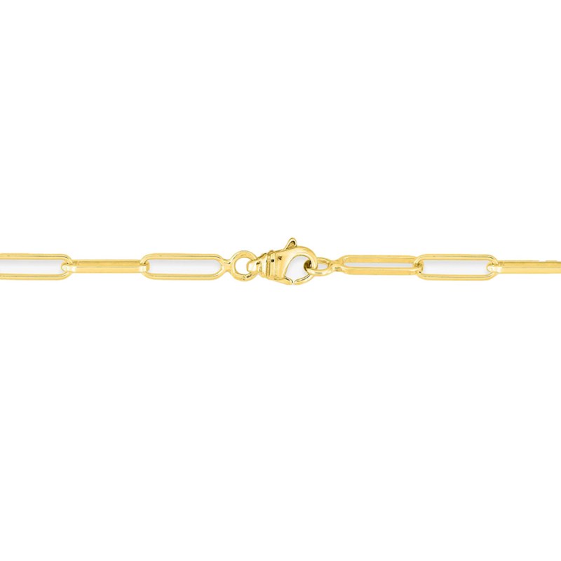 Bracelet Mixte 18 cm - Forçat carré - Or 18 Carats - Largeur 3 mm