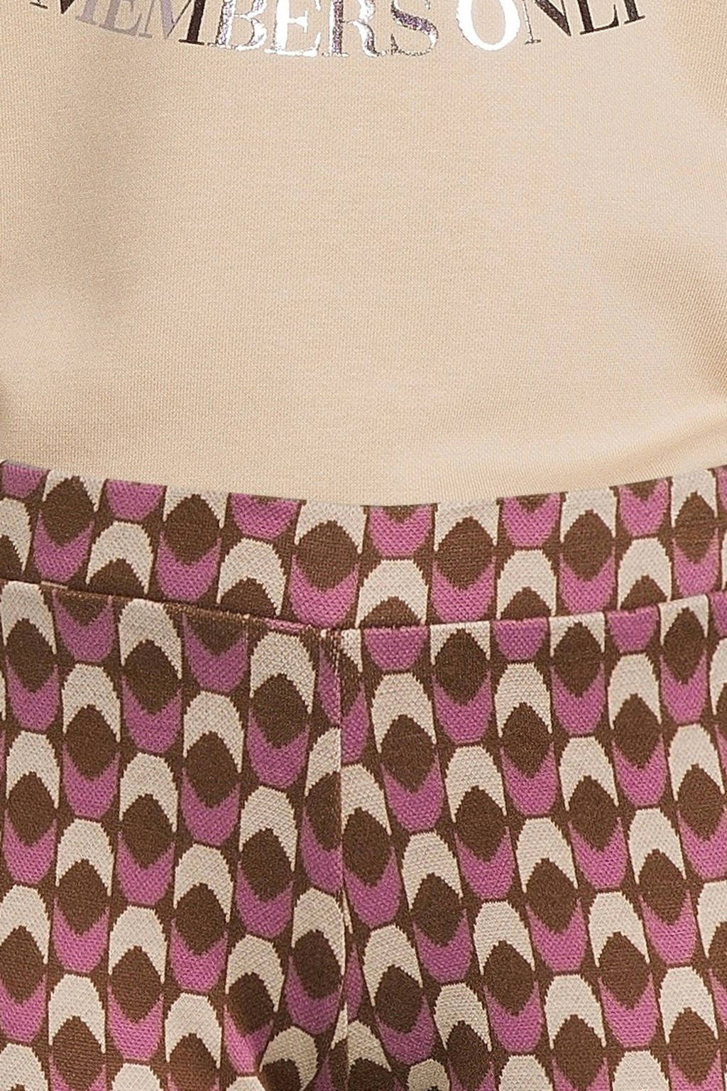 LOOXS broek met all over print roze