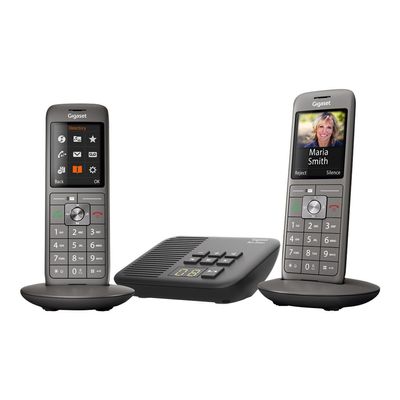 Gigaset CL660A Duo - téléphone sans fil - avec répondeur + combiné supplémentaire - anthracite