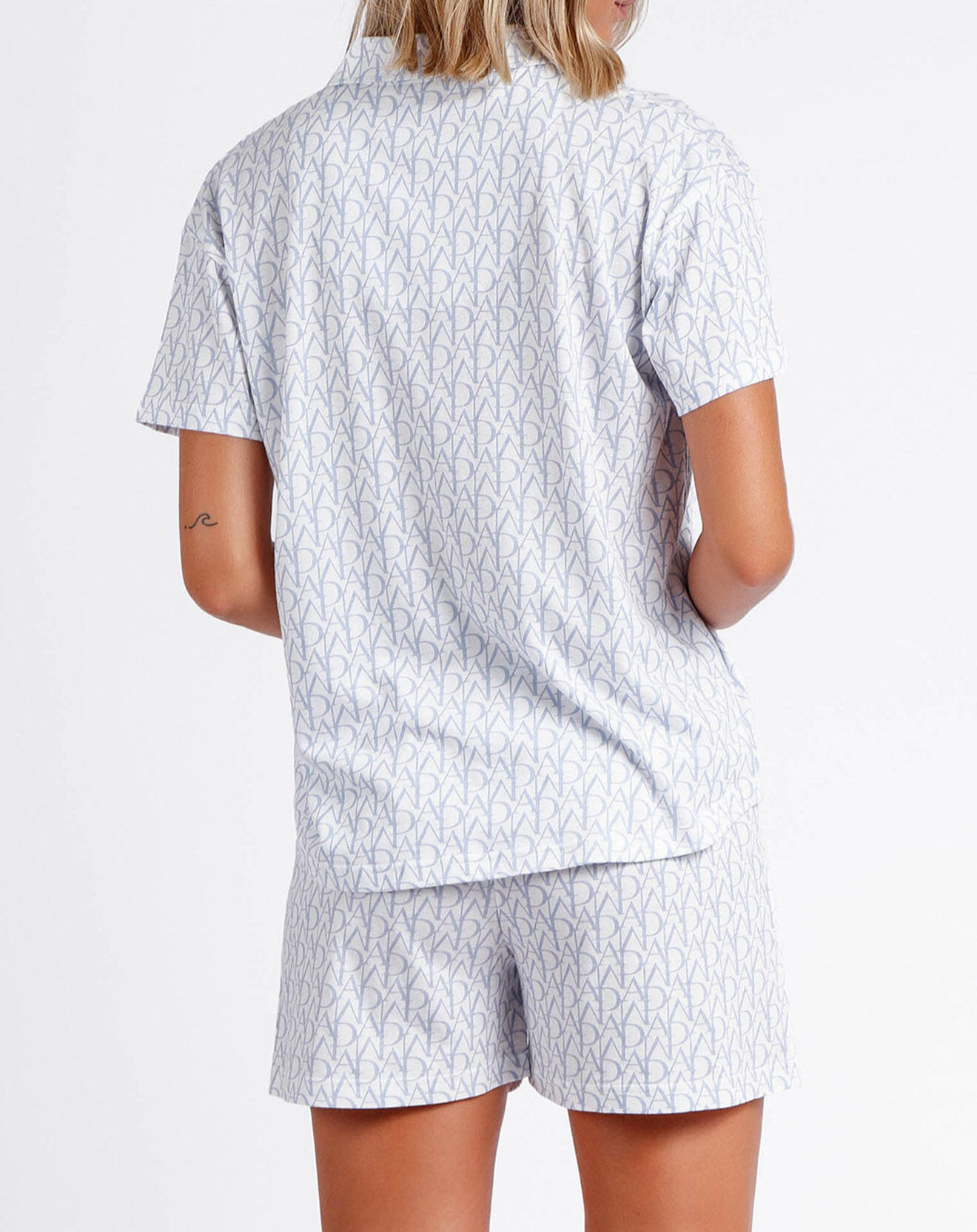 Admas Classic Pyjama bleu/blanc
