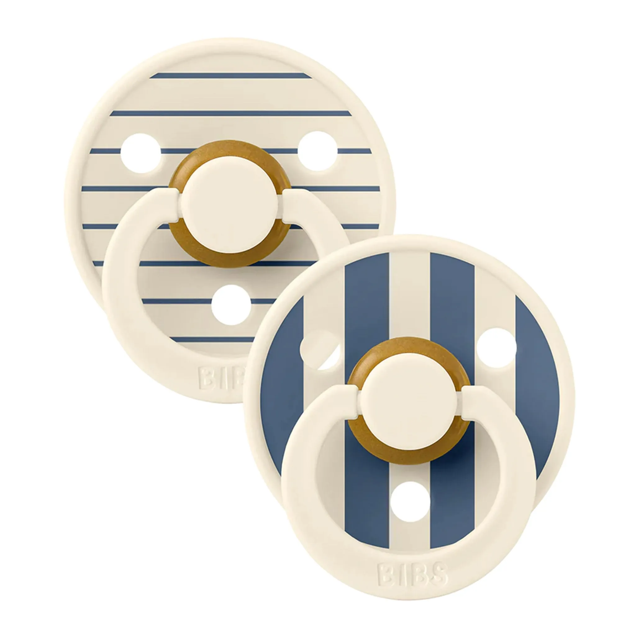 Bibs Suce Studio 0-6m Paquet de 2 - Ivoire Bleu (Grandeur 1)