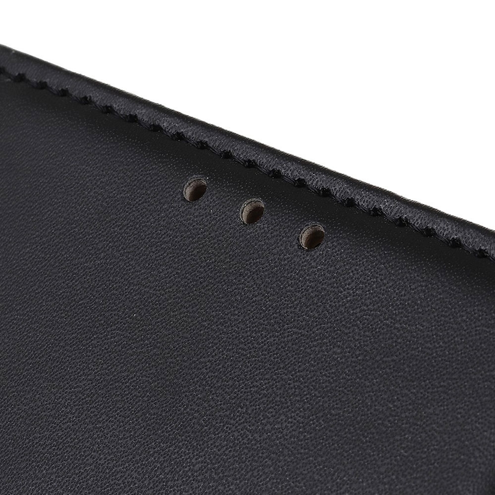Samsung Galaxy A71 Leder Tasche Flip Cover mit Kartenfächer - Schwarz