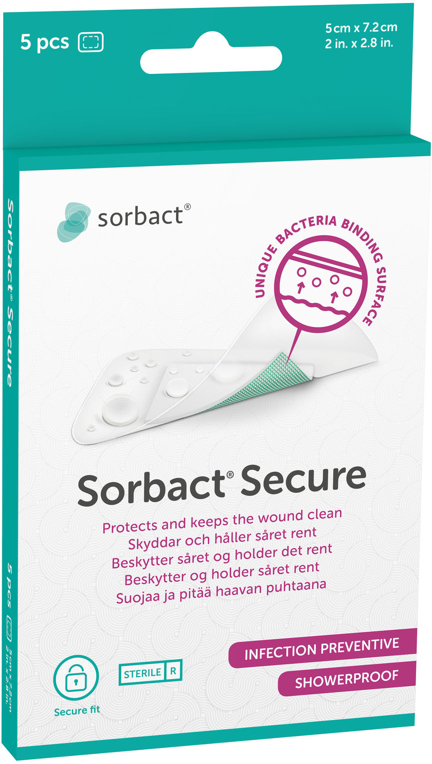 Sorbact Secure plaster 5x7,2cm  5 stk