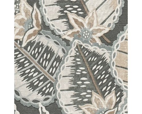 Vliesbehang 39653-3 Etnische Bladeren Jungle Grijs