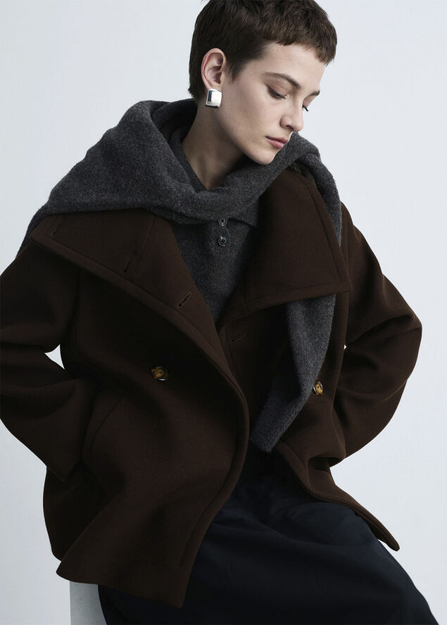 MANGO COAT. -- GONNA2 Dark brown