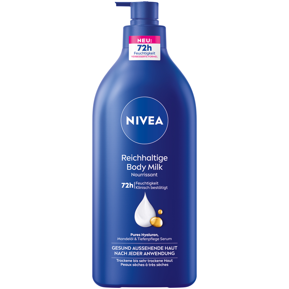 Nivea Body Milk<br>625 ml, Flasche, Milch, reichhaltig