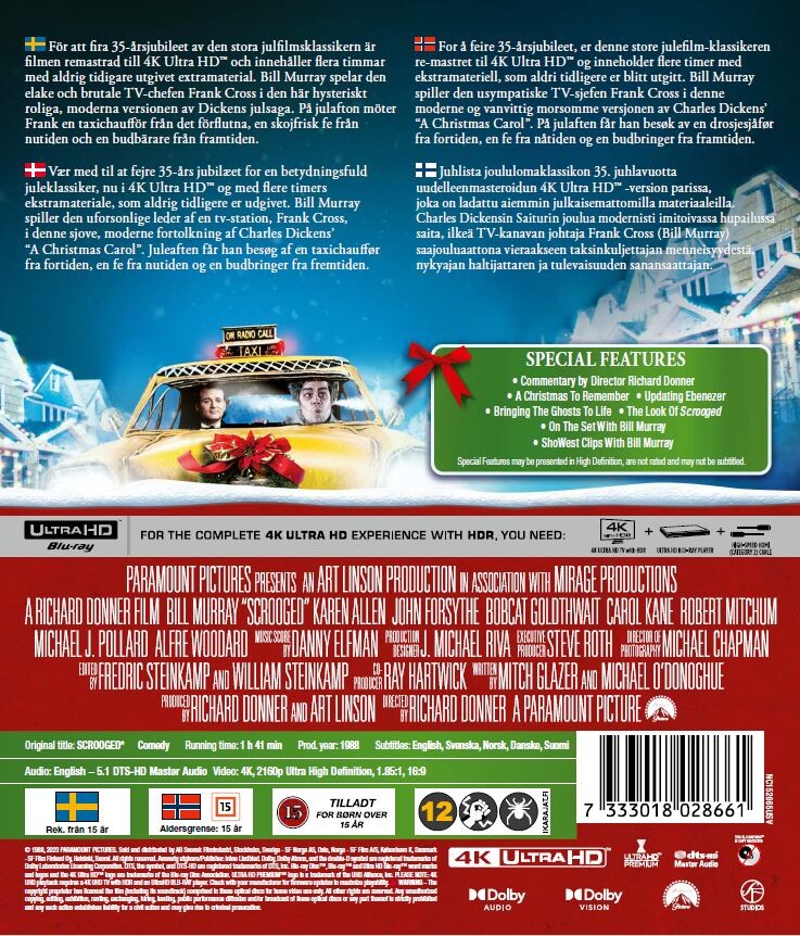 Scrooged - 4K Ultra HD Blu-Ray